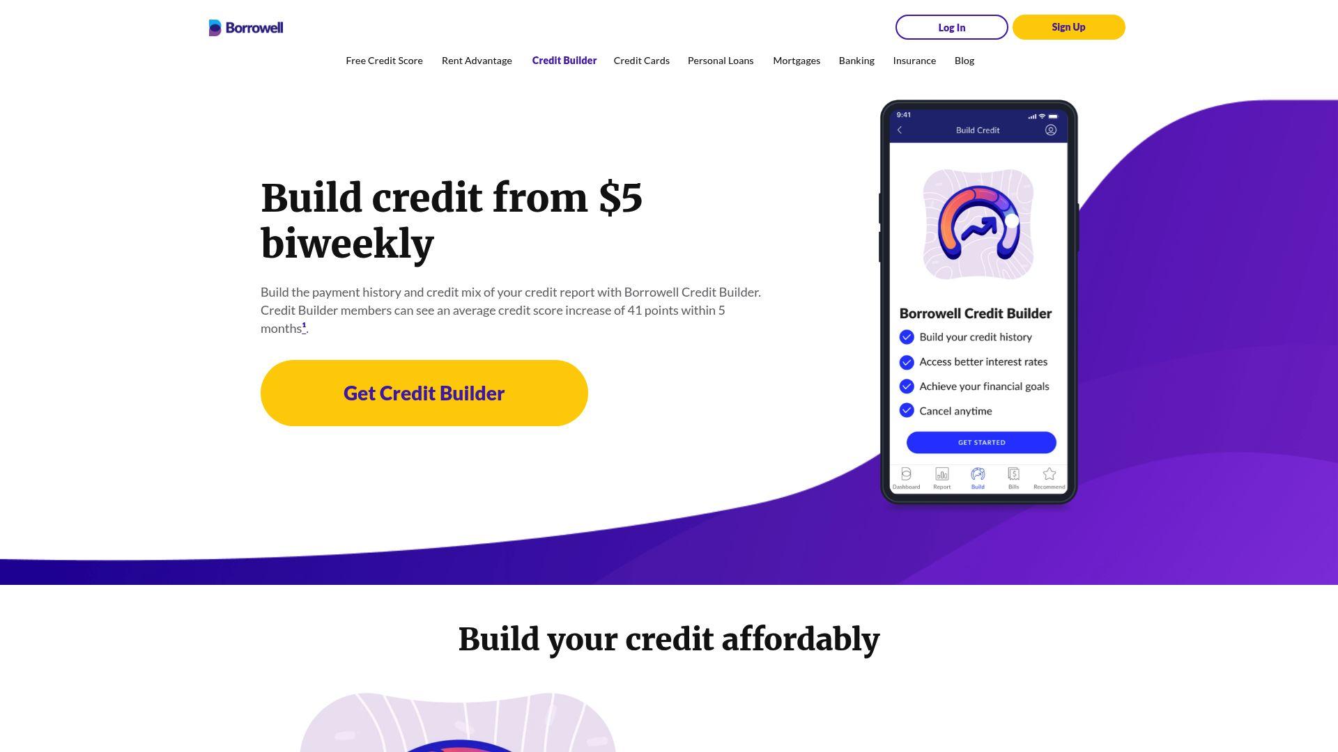 Borrowell App Interface