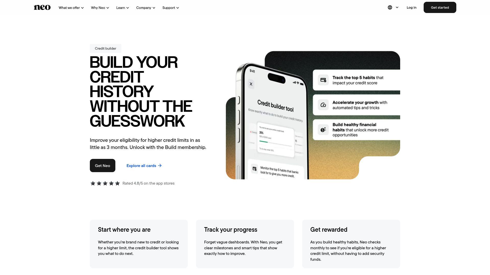 Neo Financial App Interface